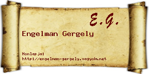 Engelman Gergely névjegykártya
